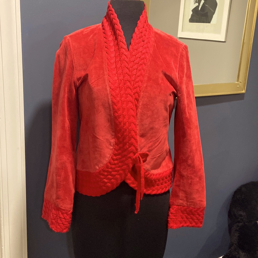 Suede and sweater jacket. NWOT. PXS. Super fab.